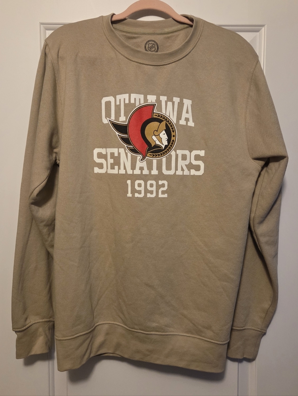 Ottowa Senators Logo Crewneck Sweater - Tan
